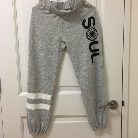 soulcycle Pants - Soulcycle Hacci sweatpants with Soul and stripe